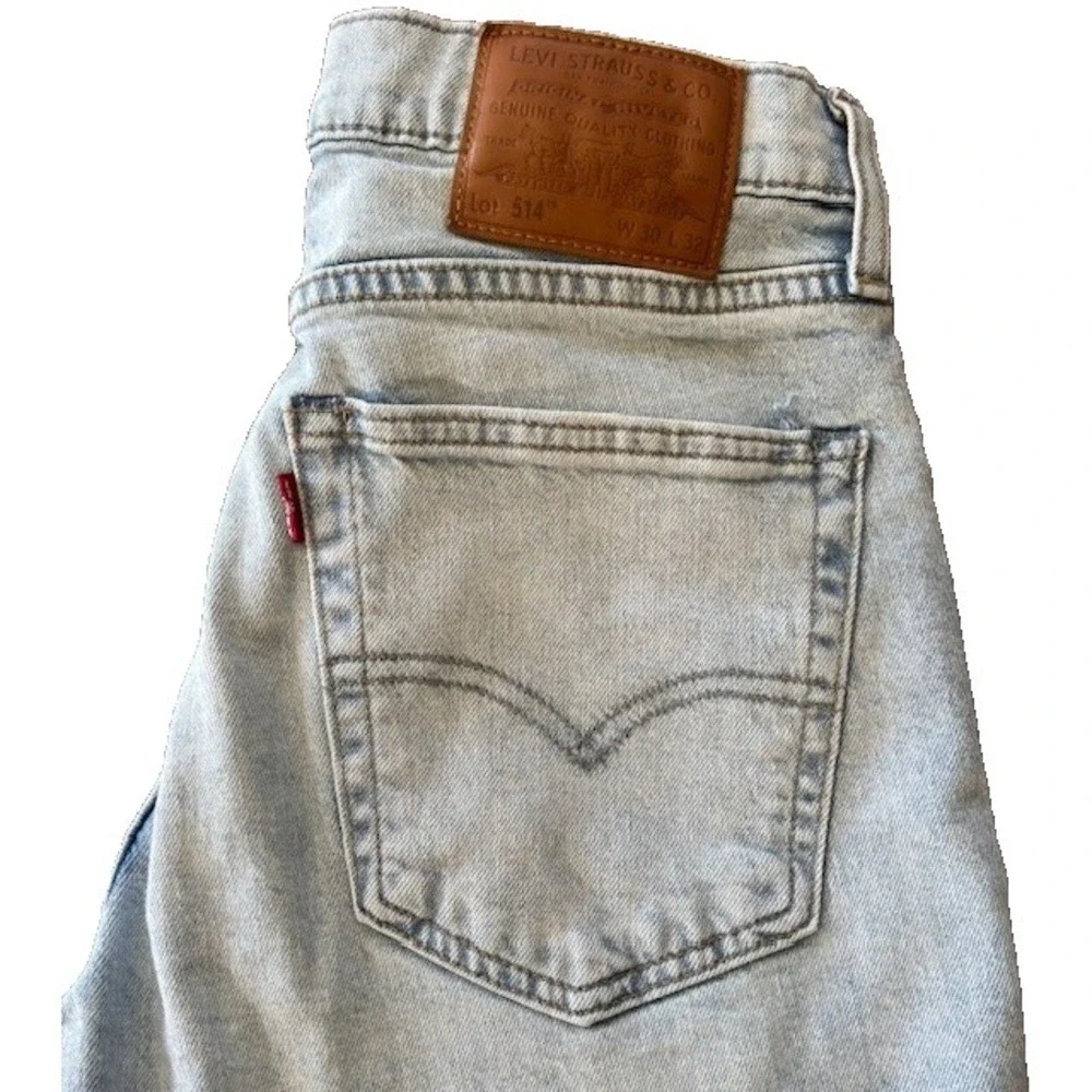 Levi's 514 Straight Leg Jeans 30x32 Light Wash Classic Denim Men's